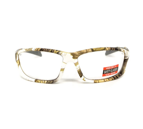 Окуляри захисні Global Vision Hercules-5 White Camo, прозорі