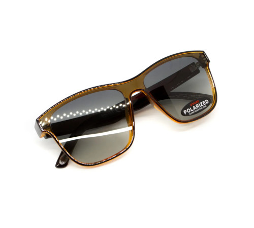 Окуляри поляризаційні BluWater Saltee Polarized, сірі з градієнтом лінзи в коричневій напівпрозорій оправі