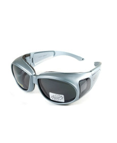 Окуляри захисні з ущільнювачем Global Vision Outfitter Metallic Anti-Fog, сірі