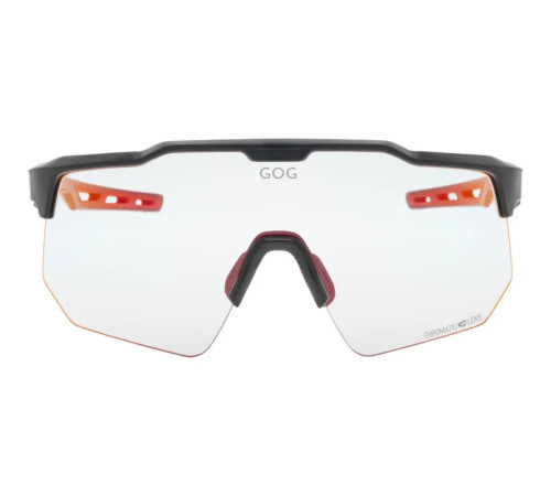 Окуляри захисні GOG Loki Photochromic Cat.0-3, чорно-червоні