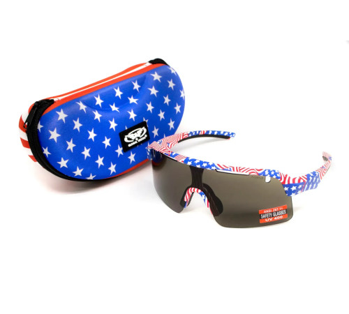 Окуляри захисні Global Vision Holeshot USA Flag, сірі Окуляри захисні Global Vision Holeshot USA Flag, сірі