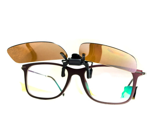 Полярізаційна накладка на окуляри, коричнева Полярізаційна накладка на окуляри, коричнева