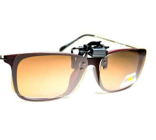 Полярізаційна накладка на окуляри, коричнева Полярізаційна накладка на окуляри, коричнева