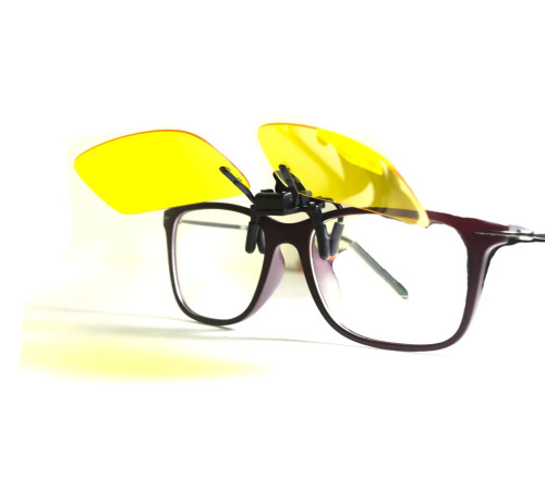 Полярізаційна накладка на окуляри, жовта