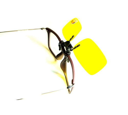 Полярізаційна накладка на окуляри, жовта