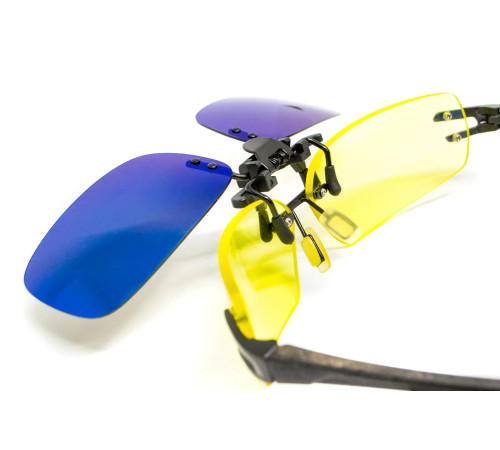 Полярізаційна накладка на окуляри, синя Полярізаційна накладка на окуляри, синя