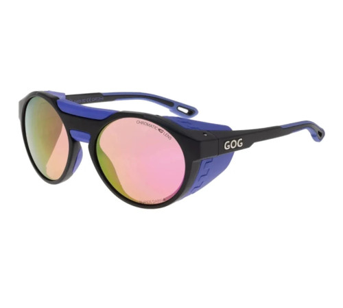 Окуляри захисні GOG Manaslu Photochromic Cat.2-4, чорно-рожеві