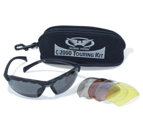 Окуляри захисні зі змінними лінзами Global Vision C-2000 Touring Kit
