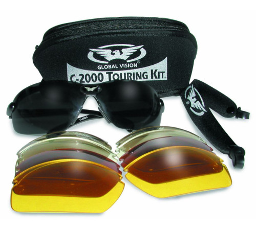 Окуляри захисні зі змінними лінзами Global Vision C-2000 Touring Kit