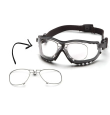 Окуляри захисні з ущільнювачем Pyramex  V2G+RX Anti-Fog, прозорі з діоптрійною вставкою 