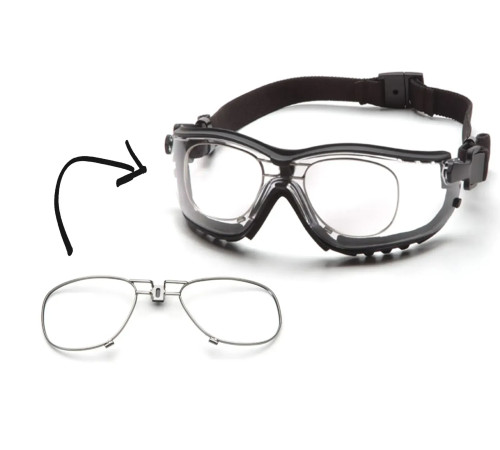 Окуляри захисні з ущільнювачем Pyramex V2G+RX Anti-Fog, прозорі з діоптрійною вставкою Окуляри захисні з ущільнювачем Pyramex V2G+RX Anti-Fog, прозорі з діоптрійною вставкою