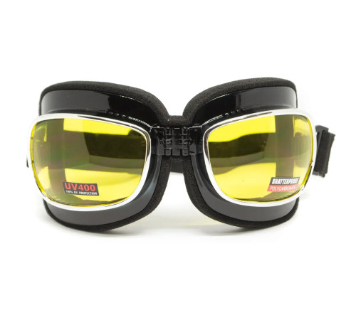 Окуляри захисні з ущільнювачем Global Vision Retro Joe, жовті