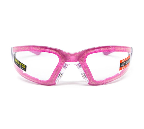 Окуляри захисні з ущільнювачем Global Vision Ruthless Purple Anti-Fog, прозорі