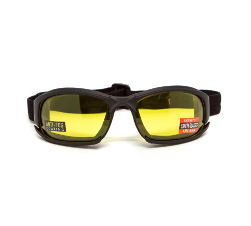 Окуляри захисні з ущільнювачем Global Vision Assault Anti-Fog, жовті