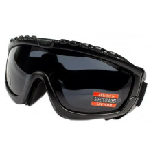 Окуляри захисні з ущільнювачем Global Vision Ballistech-1 (smoke) Anti-Fog, чорні