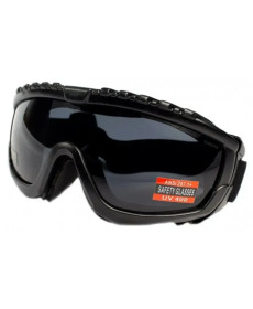 Окуляри захисні з ущільнювачем Global Vision Ballistech-1 (smoke) Anti-Fog, чорні