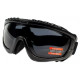 Окуляри захисні з ущільнювачем Global Vision Ballistech-1 (smoke) Anti-Fog, чорні