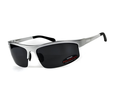 Окуляри поляризаційні BluWater Alumination-5 Silver Polarized, чорні