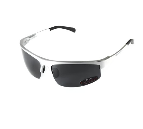 Окуляри поляризаційні BluWater Alumination-5 Silver Polarized, чорні