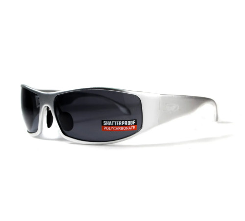 Окуляри захисні Global Vision BAD-ASS-1 Silver, чорні