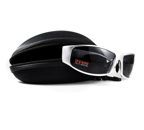 Окуляри захисні Global Vision BAD-ASS-1 Silver, чорні