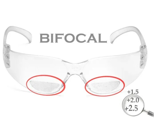 Окуляри захисні біфокальні Pyramex Intruder Bifocal (+2.5), прозорі Окуляри захисні біфокальні Pyramex Intruder Bifocal (+2.5), прозорі