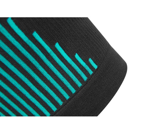 Бандаж для коліна Reebok Knitted Compression Thigh Sleeve розмір M, чорно-бірюзові