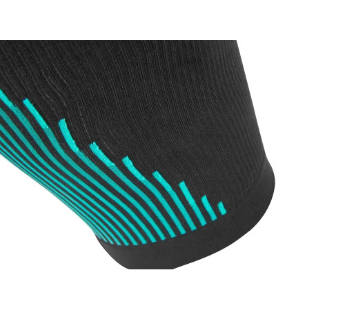 Бандаж для коліна Reebok Knitted Compression Thigh Sleeve розмір M, чорно-бірюзові