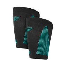 Бандаж для коліна Reebok Knitted Compression Thigh Sleeve розмір S, чорно-бірюзовий
