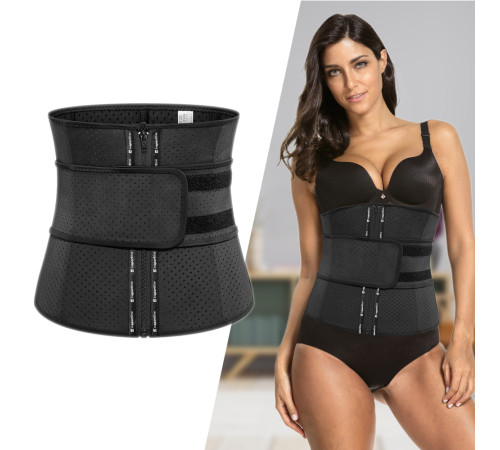 Фітнес корсет inSPORTline Corwaist - чорний, S