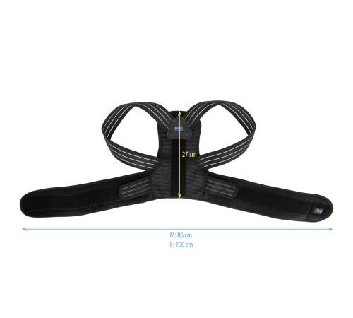 Коректор постави ONE FITNESS KP207 розмір L, чорний