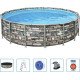 Басейн каркасний Bestway 56966 Power Steel 488 см - коричневий