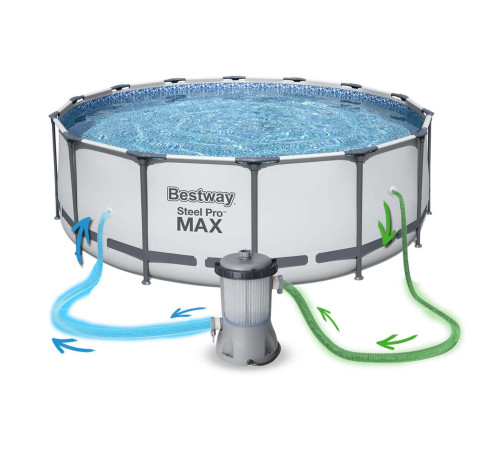 Басейн каркасний 12в1 Bestway 5612Z Steel Pro Max 488 см Басейн каркасний 12в1 Bestway 5612Z Steel Pro Max 488 см