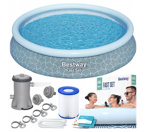 Басейн надувний 9в1 Bestway 57313NN 457 x 84 см