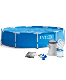 Басейн каркасний 9в1 INTEX 28202, 305 x 76 см, синій