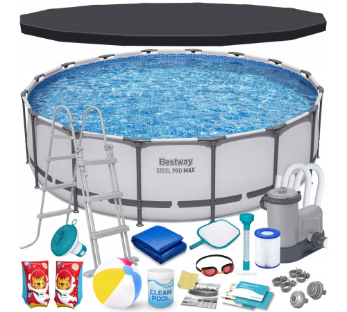 Басейн каркасний 19в1 Bestway Steel Pro Max 5612Z 488 х 122 см