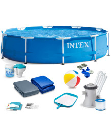 Басейн каркасний 16в1 INTEX 28202GN, 305 x 76 см, синій