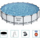 Басейн каркасний Bestway Steel Pro MAX з аксесуарами, 549x122 см - білий