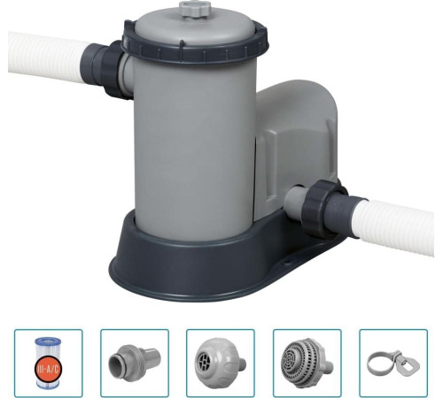 Басейн каркасний Bestway Steel Pro MAX з аксесуарами, 549x122 см - білий Басейн каркасний Bestway Steel Pro MAX з аксесуарами, 549x122 см - білий