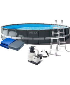 Басейн каркасний Intex ULTRA 610 x 122 см 5в1 - графітовий