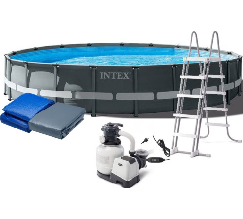 Басейн каркасний Intex ULTRA 610 x 122 см 5в1 - графітовий Басейн каркасний Intex ULTRA 610 x 122 см 5в1 - графітовий