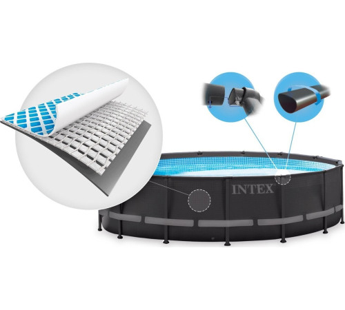 Басейн каркасний Intex ULTRA 610 x 122 см 5в1 - графітовий Басейн каркасний Intex ULTRA 610 x 122 см 5в1 - графітовий