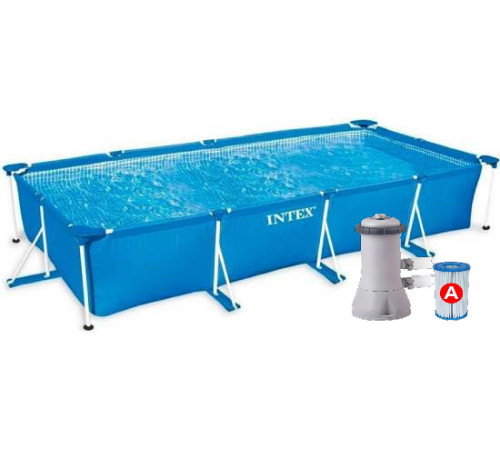 Каркасний басейн Rectangular Frame Pool Intex 28274 (450 x 220 x 84см) - синій