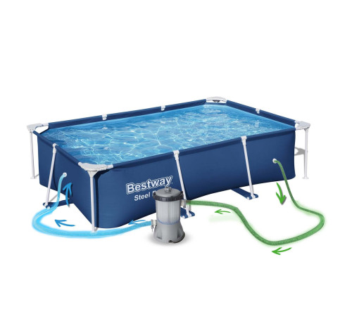 Басейн каркасний прямокутний Bestway 56403N, 259 x 170 x 61 см Басейн каркасний прямокутний Bestway 56403N, 259 x 170 x 61 см