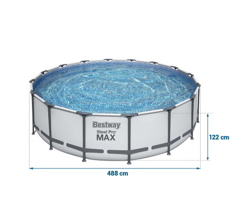 Басейн каркасний Bestway 5612Z Steel Pro Max 488 см Басейн каркасний Bestway 5612Z Steel Pro Max 488 см
