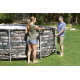 Басейн каркасний овальний 21в1 Bestway 56719 Power Steel 610 x 366 см - сірий