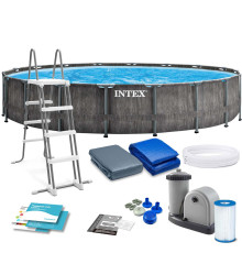 Басейн каркасний 12в1 INTEX 126744, 549 x 122 см, темно-сірий