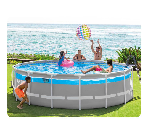 Басейн каркасний 11в1 INTEX 26730, 488 x 122 см, сірий Басейн каркасний 11в1 INTEX 26730, 488 x 122 см, сірий
