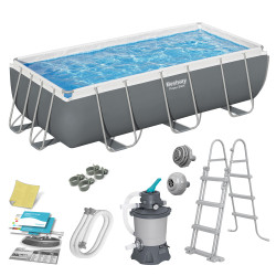 Басейн каркасний прямокутний 10в1 Bestway 56442 404 x 201 x 100 см