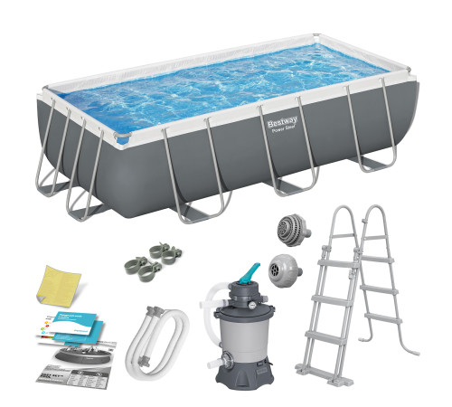 Басейн каркасний прямокутний 10в1 Bestway 56442 404 x 201 x 100 см Басейн каркасний прямокутний 10в1 Bestway 56442 404 x 201 x 100 см